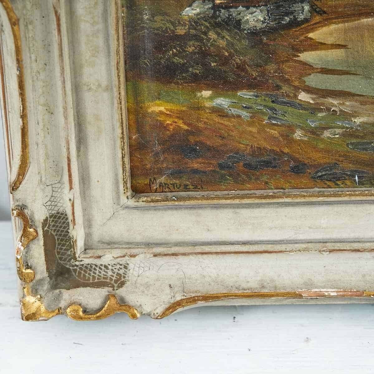Oil On Canvas Serene Landscape By Martuzzi, 1940s – 1950s photo furniture