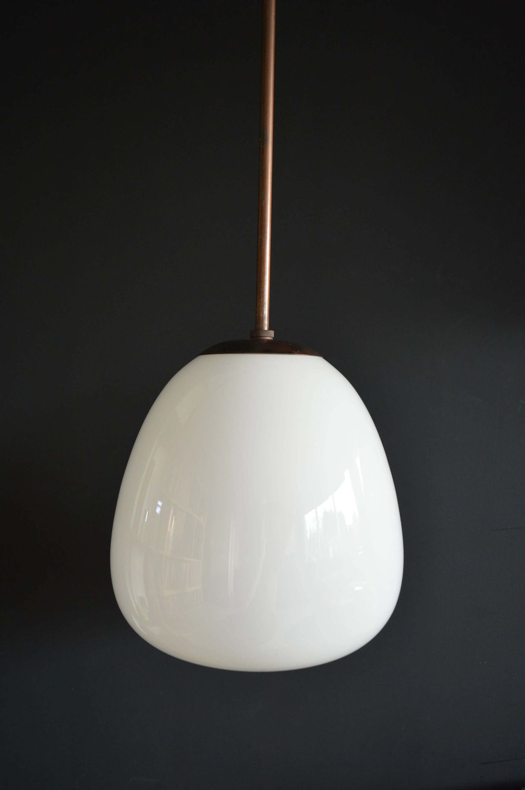 1930s General Electric Company (Gec) Opaline Tulip Pendant Light
