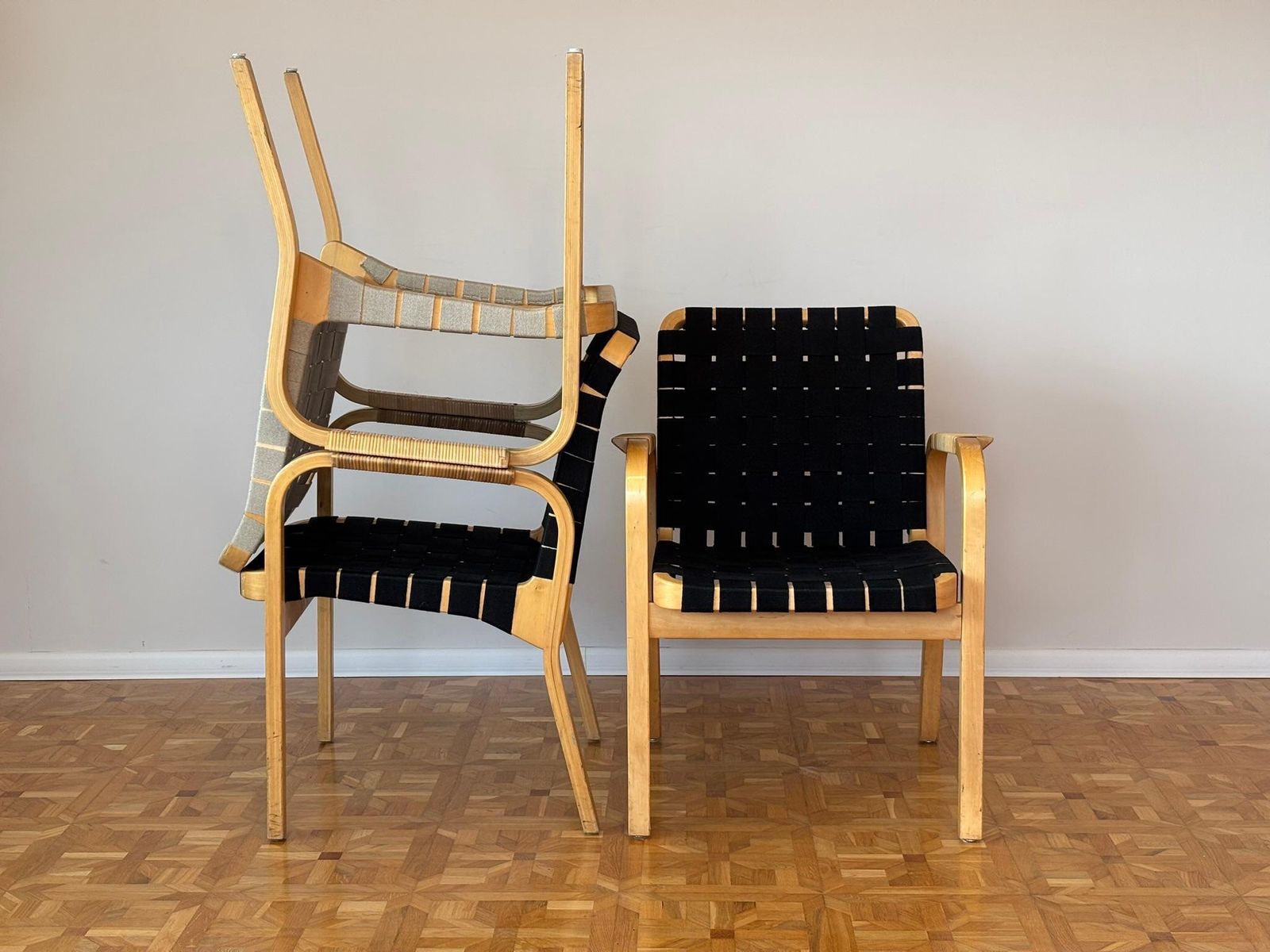 photo buy Model 45 Lounge Chairs By Alvar Aalto For Artek, 1970s Set Of 2