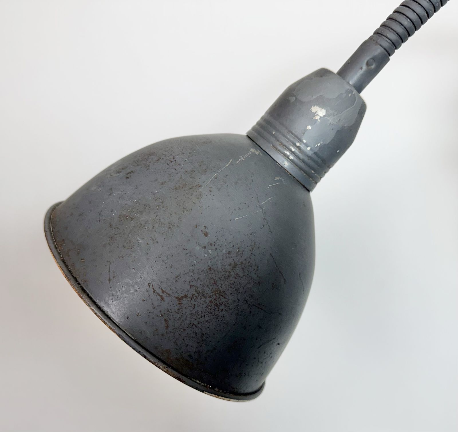 Grey Industrial Gooseneck Scissor Wall Lamp From Elektroinstala, 1960s photo 249.0