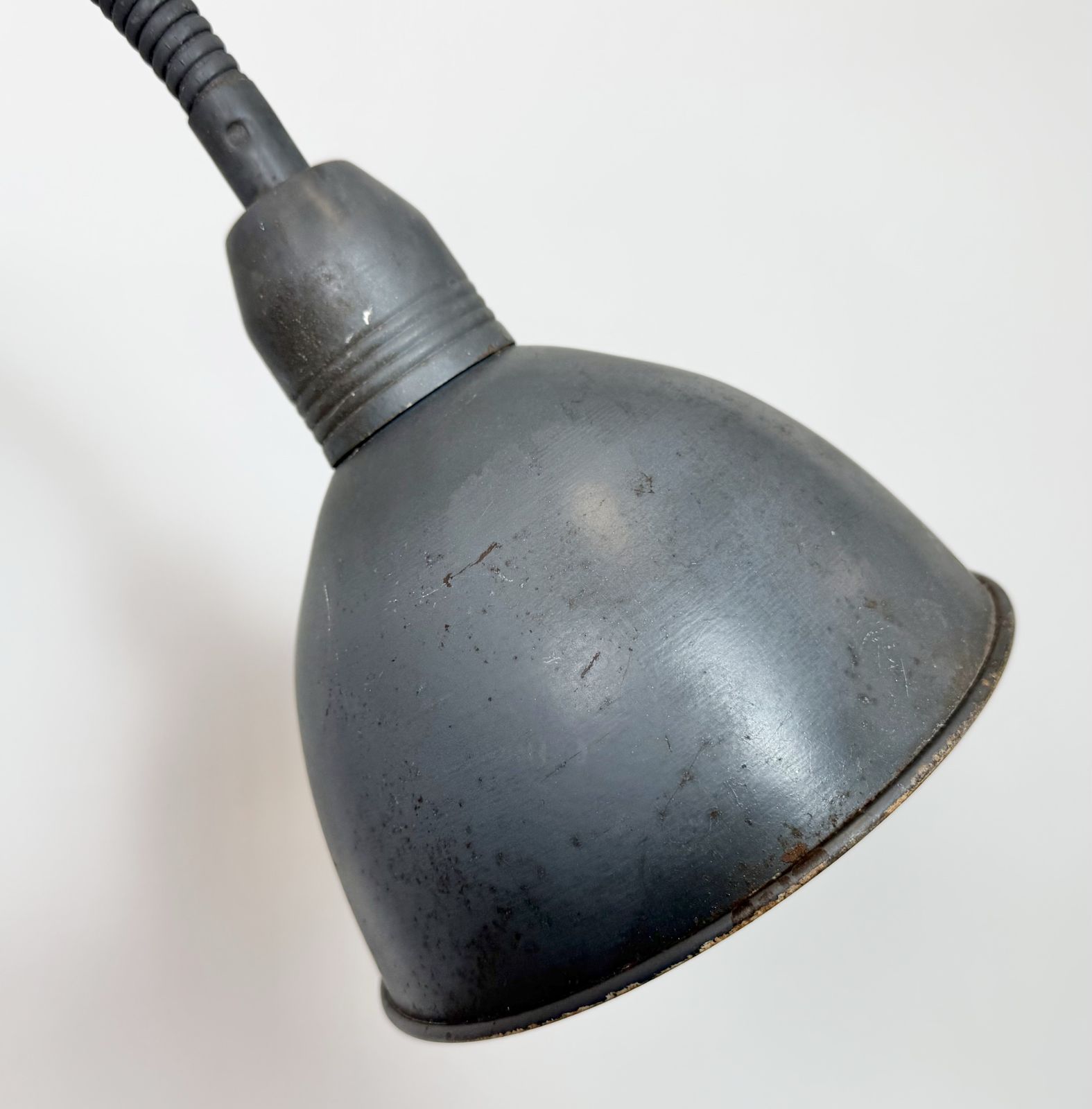 photo buy Grey Industrial Gooseneck Scissor Wall Lamp From Elektroinstala, 1960s