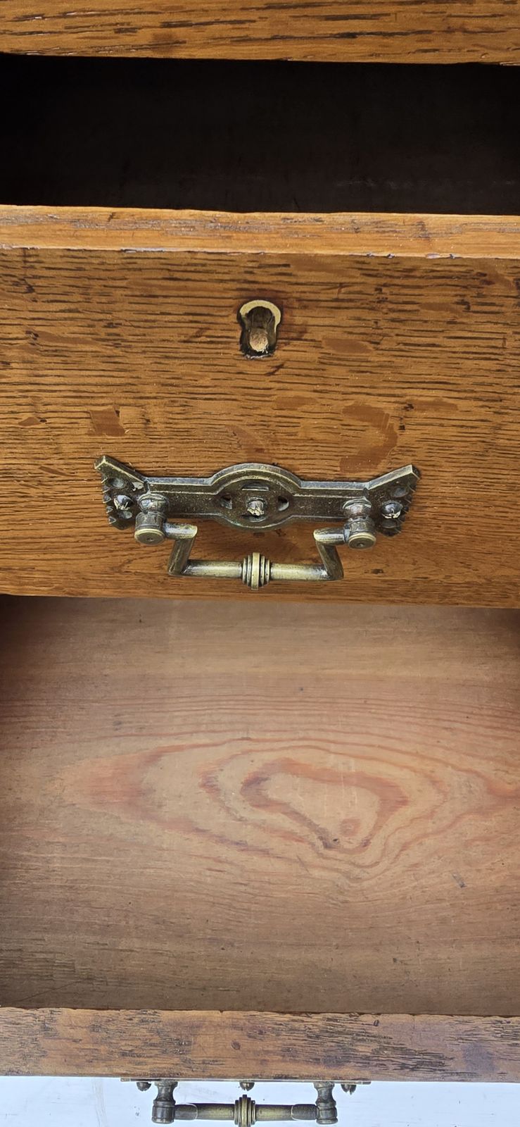 photo for sale Superb 19th Century Golden Oak Pedestal Desk.
