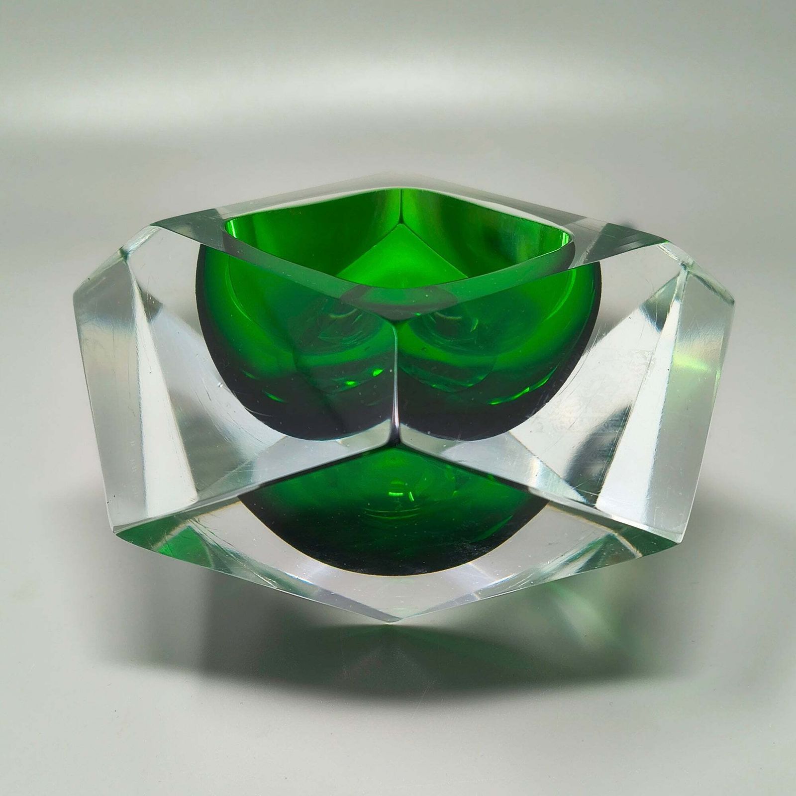 1960s Astonishing Green Ashtray Or Vide Poche By Flavio Poli For Seguso photo Home Decor