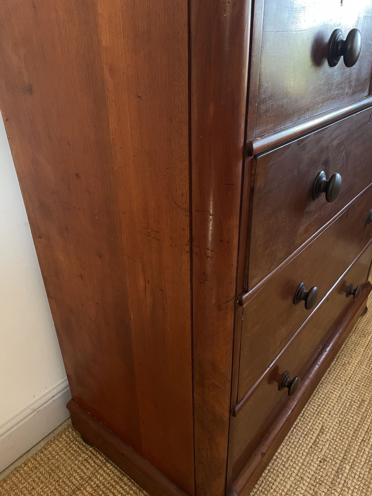 An Antique Mahogany Chest Of Drawers photo for sale