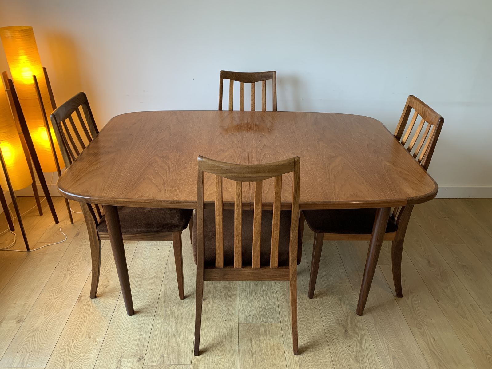 Restored G Plan Fresco Extending Table & 6 G Plan Lesley Dandy Designed Dining Chairs