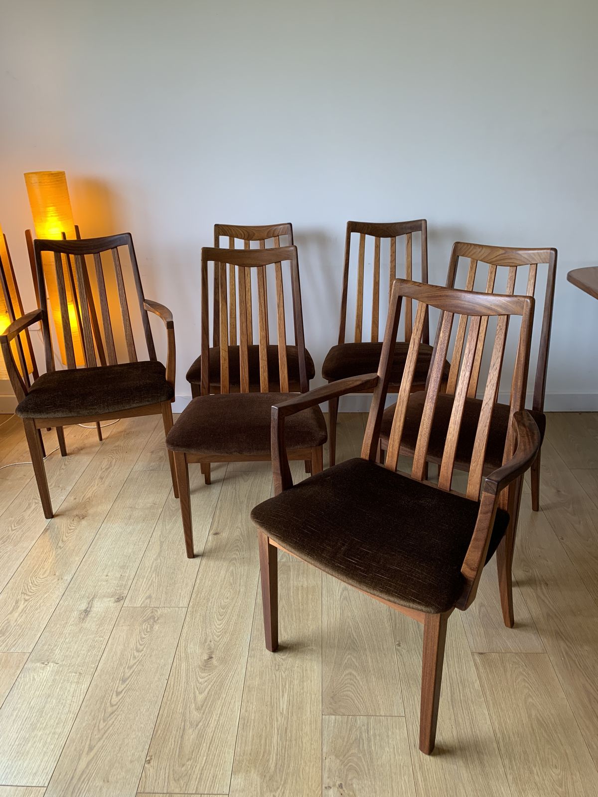 Restored G Plan Fresco Extending Table & 6 G Plan Lesley Dandy Designed Dining Chairs photo vintage