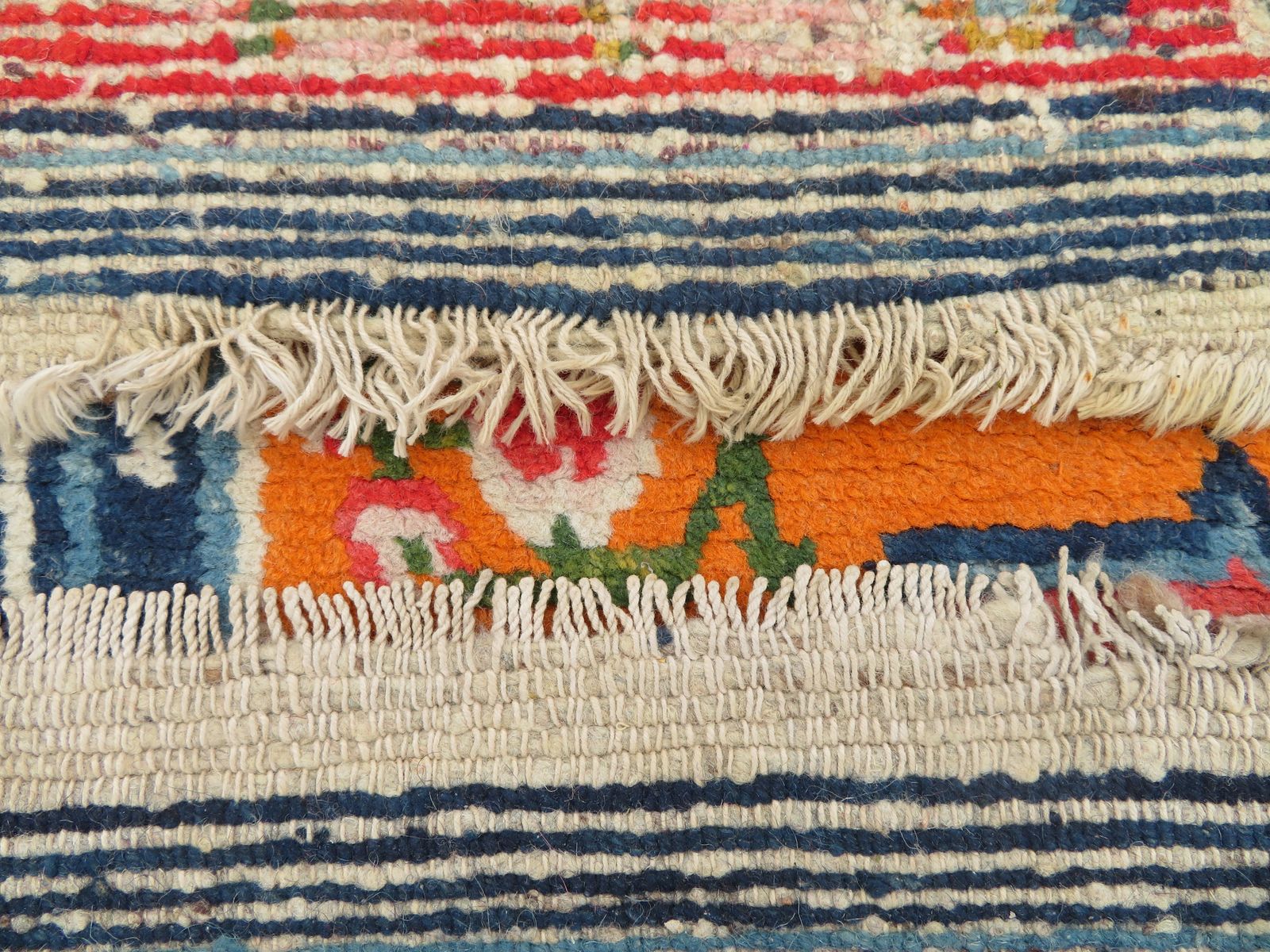 490.0 Antique Tibetan Rug. 137cm X 75cm. photo