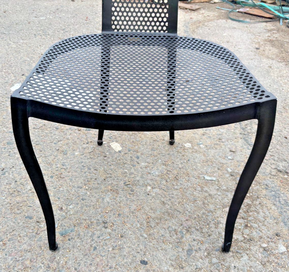 Made Goods Hadley Black Mesh Metal & Alsek White Cushion Dining Chair Ex Display photo 125.0