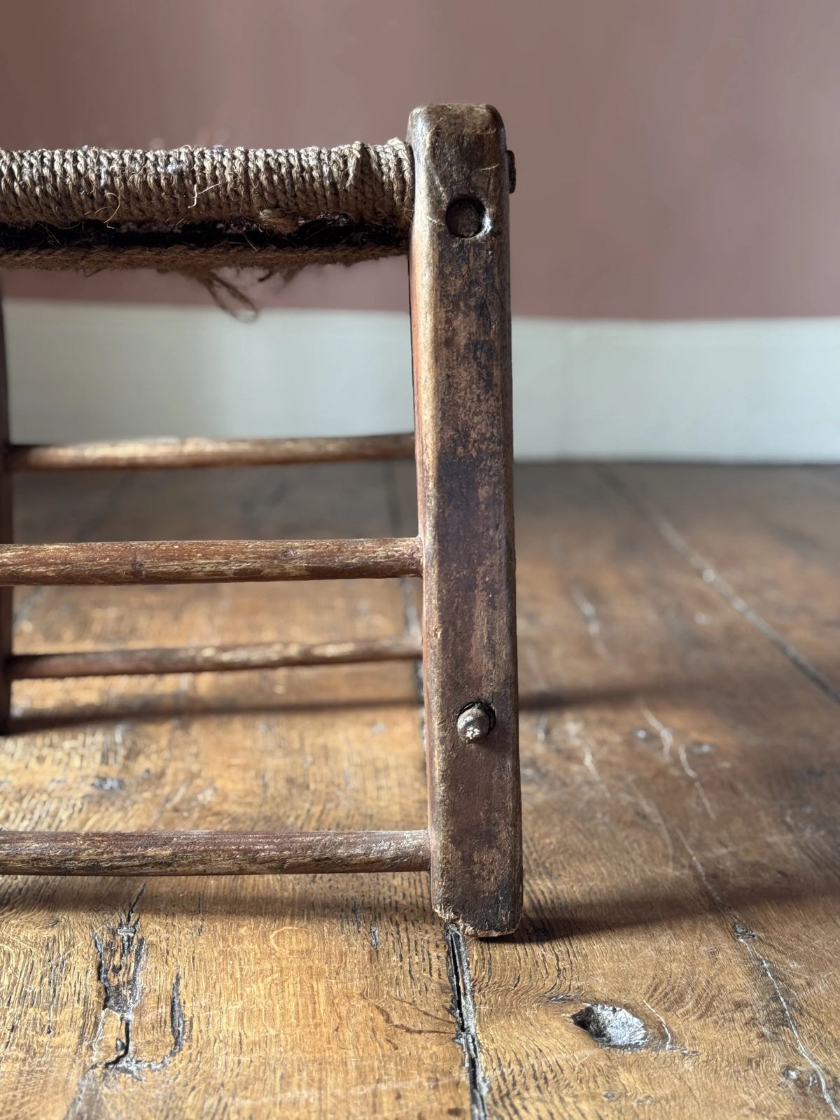 photo buy 19th Century Irish Sugan Chair With Historic Paint