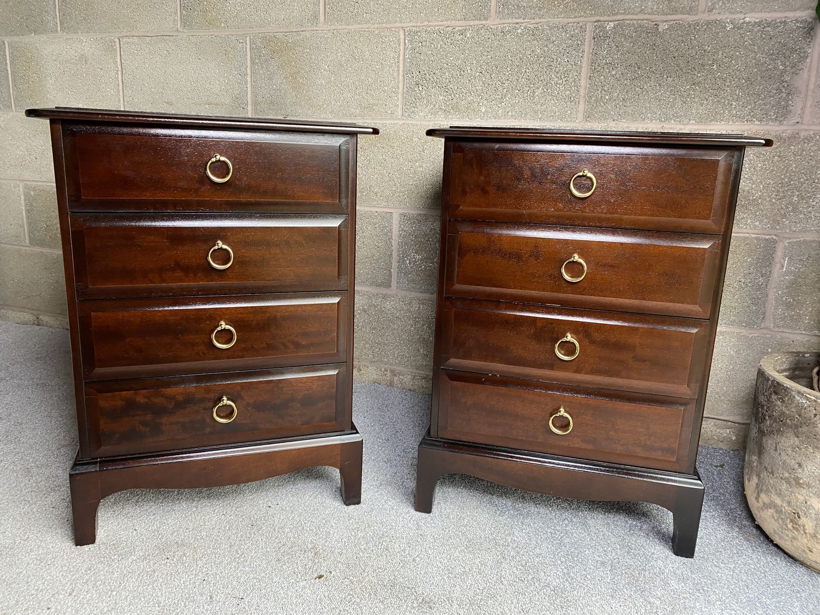 Pair Of Stag Minstrel 4 Drawer Bedside Tables photo furniture