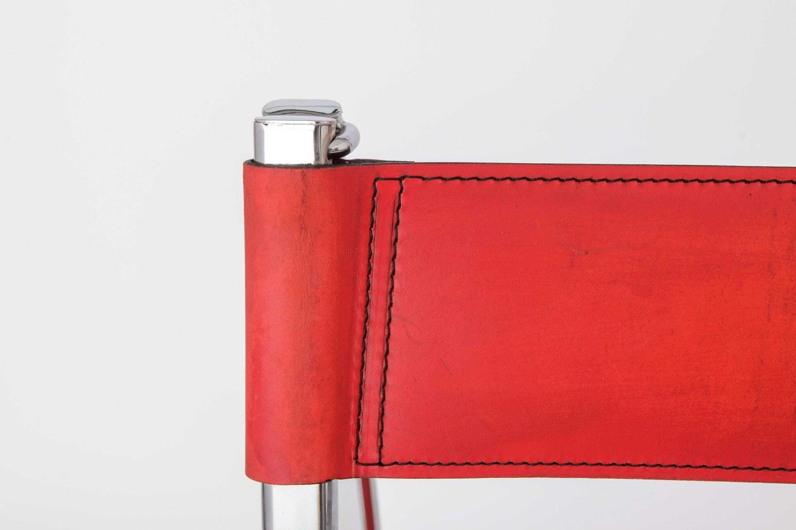 Tamara Folding Chair By Arrben Italy 1970s | Chrome Frame & Red Leather | Vintage Italian Design photo furniture