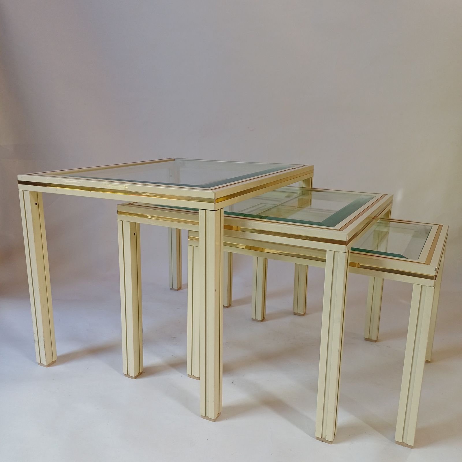 Pierre Vandel, Paris, Nest Of Tables, Hollywood Regency Style, 1970s/80s photo furniture