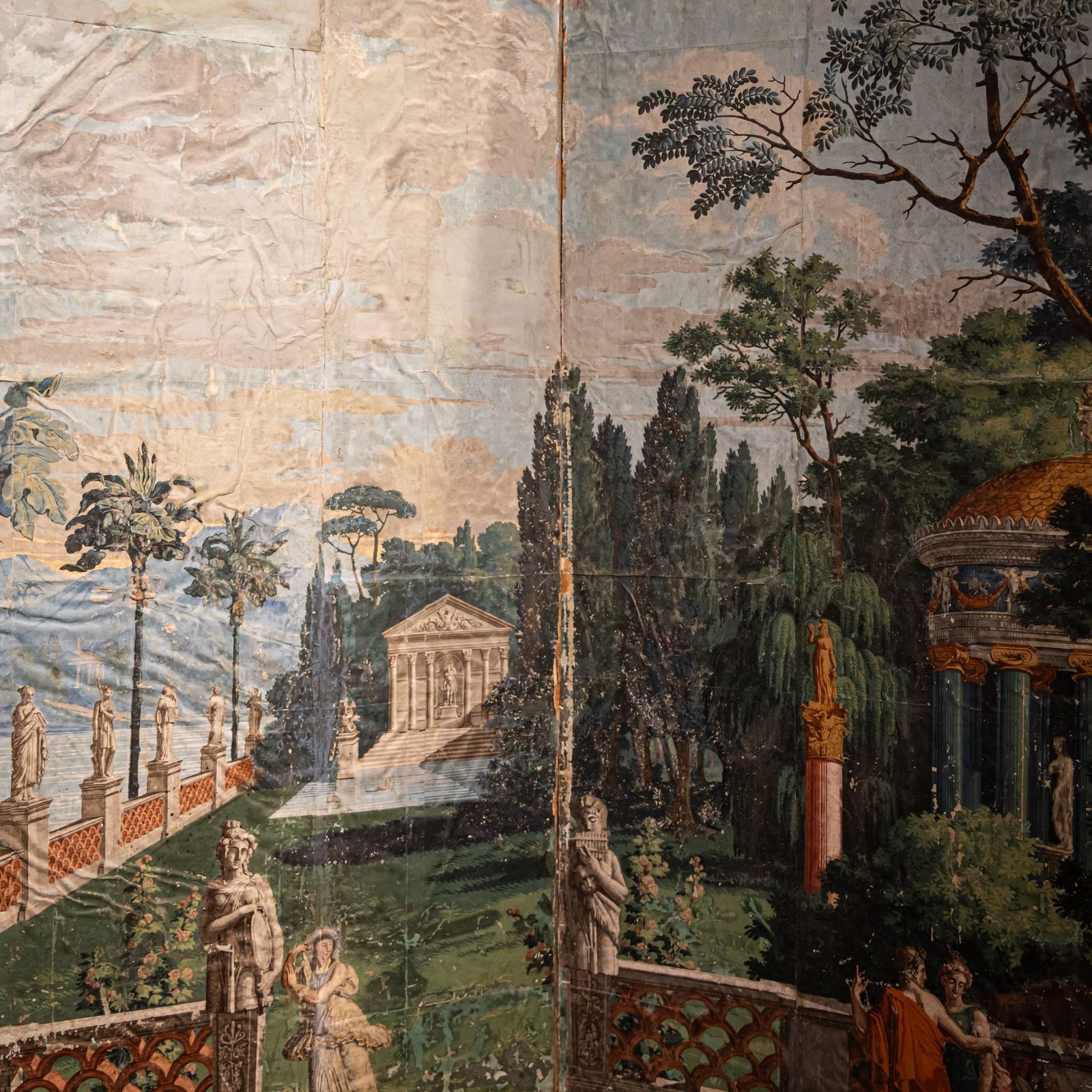 Twee Panelen Van Een Panoramisch Behang Door Joseph Dufour (1757–1824), Telemachus Op Het Eiland Van Calypso, Frankrijk, 1818 photo 4060.0
