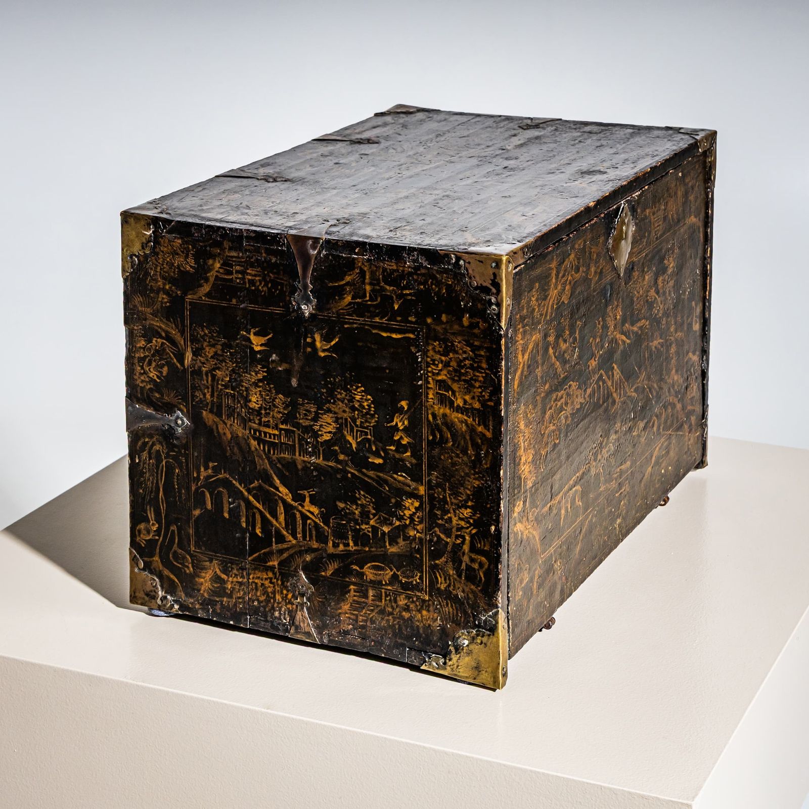 Lacquered And Gilt Cabinet, Germany, 18th Century photo vintage