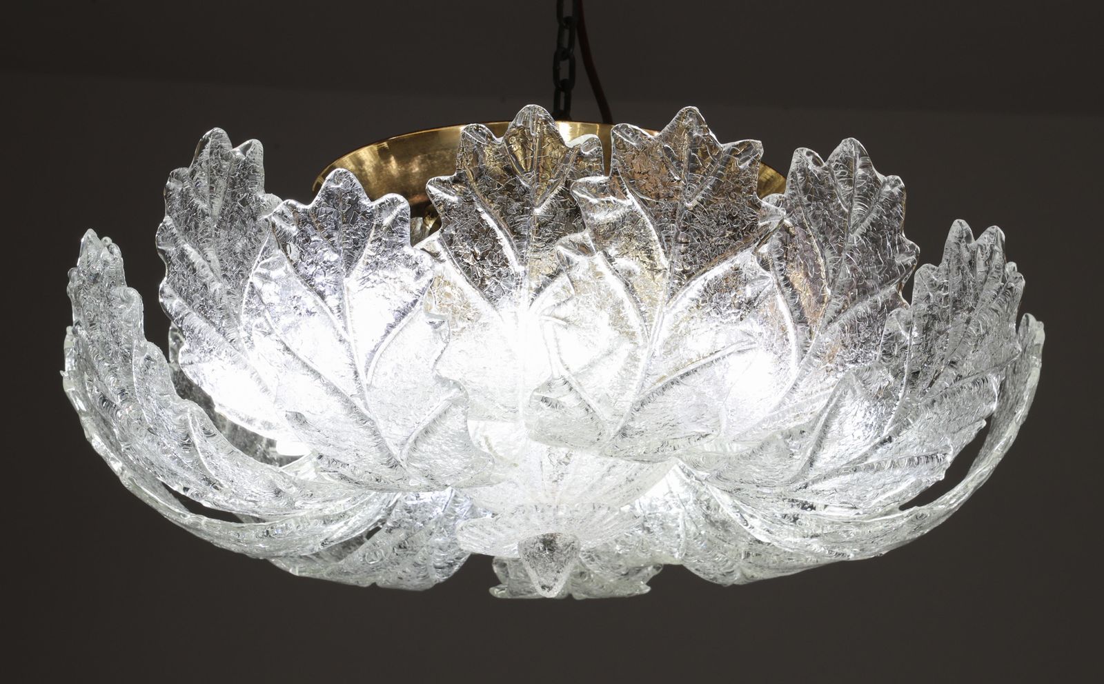 Verona, Luxury Italian Murano Glass Ceiling Light Or Flush Mount, 1980s photo Lighting