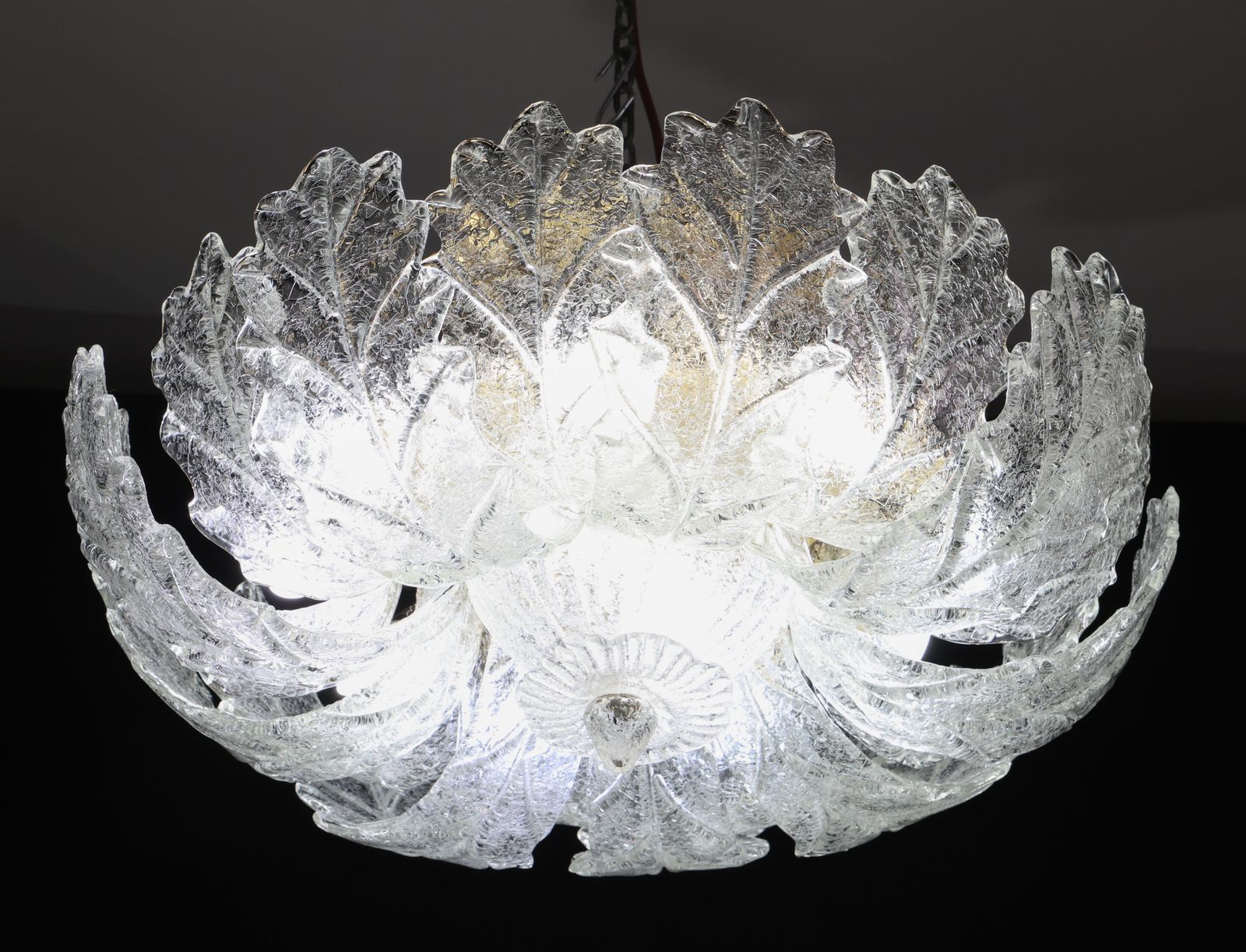 photo for sale Verona, Luxury Italian Murano Glass Ceiling Light Or Flush Mount, 1980s