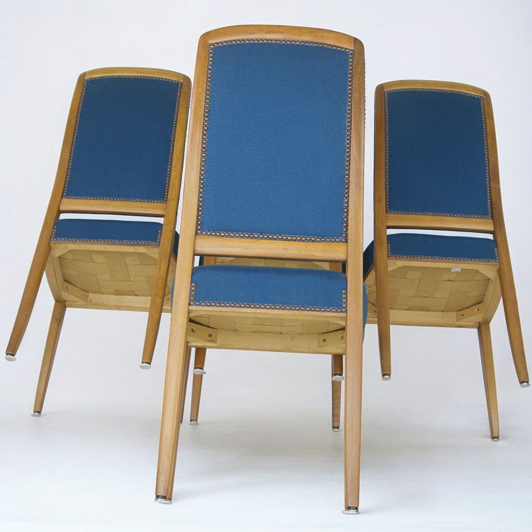 Vintage Swedish “Gustavus” Dining Chairs By Carl Malmsten, Set Of Four In Walnut Mcm photo furniture