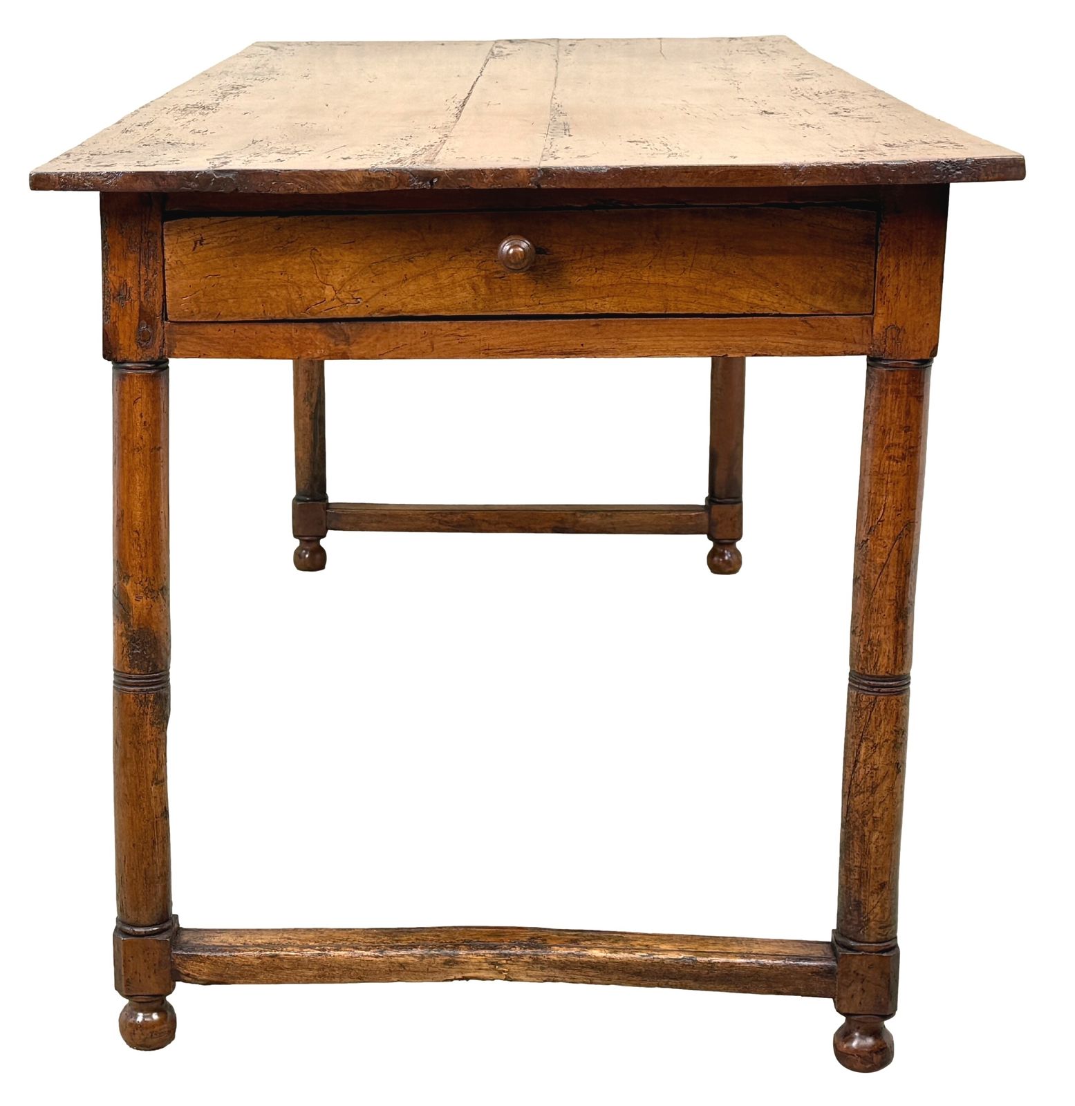 French Provincial 19th Century Fruitwood Farmhouse Table Of Small Size (France, Circa 1850) photo furniture