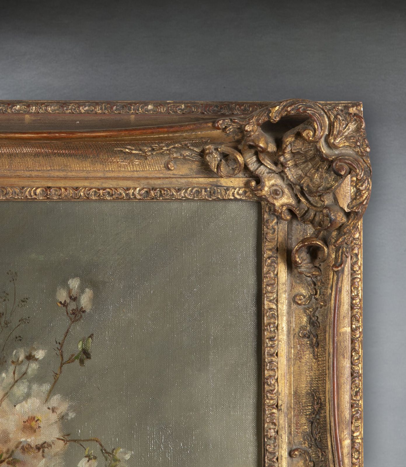 Early 20th Century English Still Life Oil On Canvas Painting photo furniture