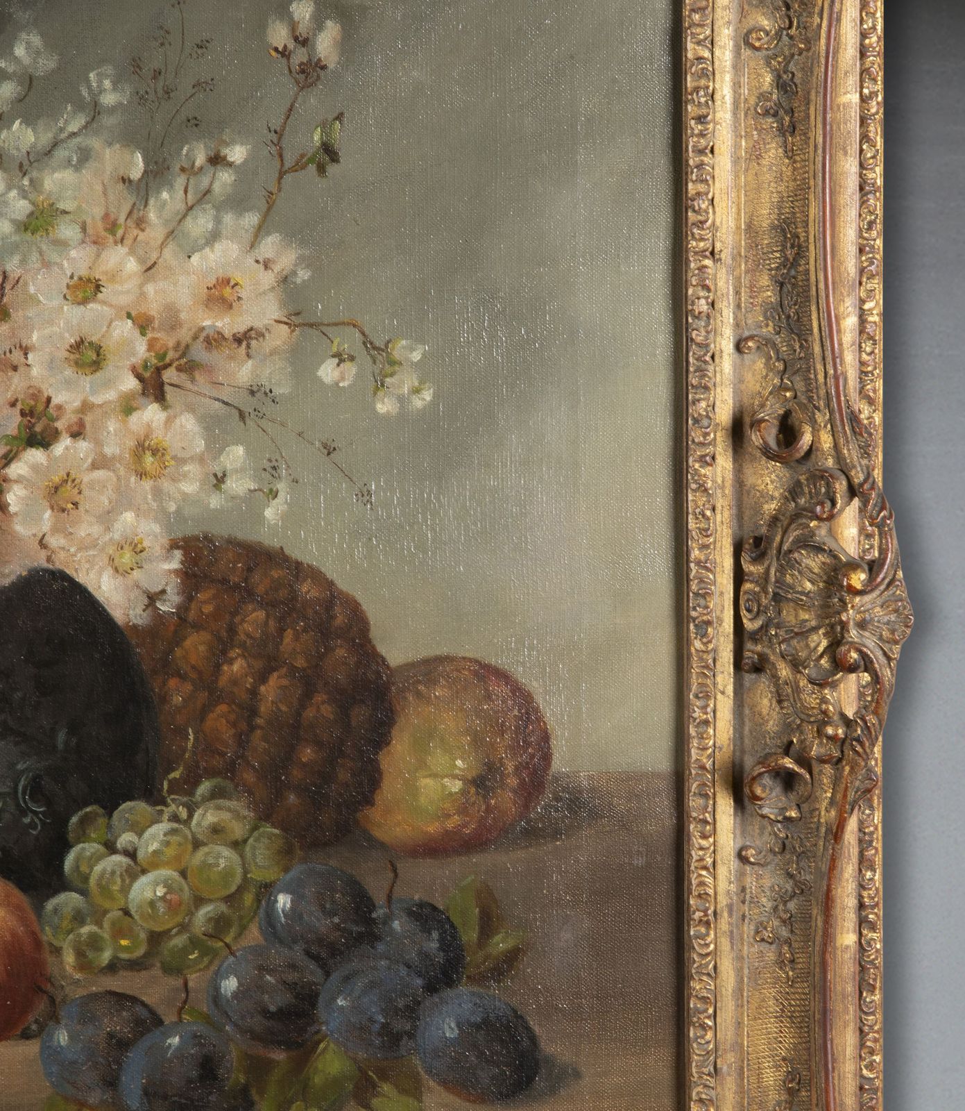 Early 20th Century English Still Life Oil On Canvas Painting photo for sale