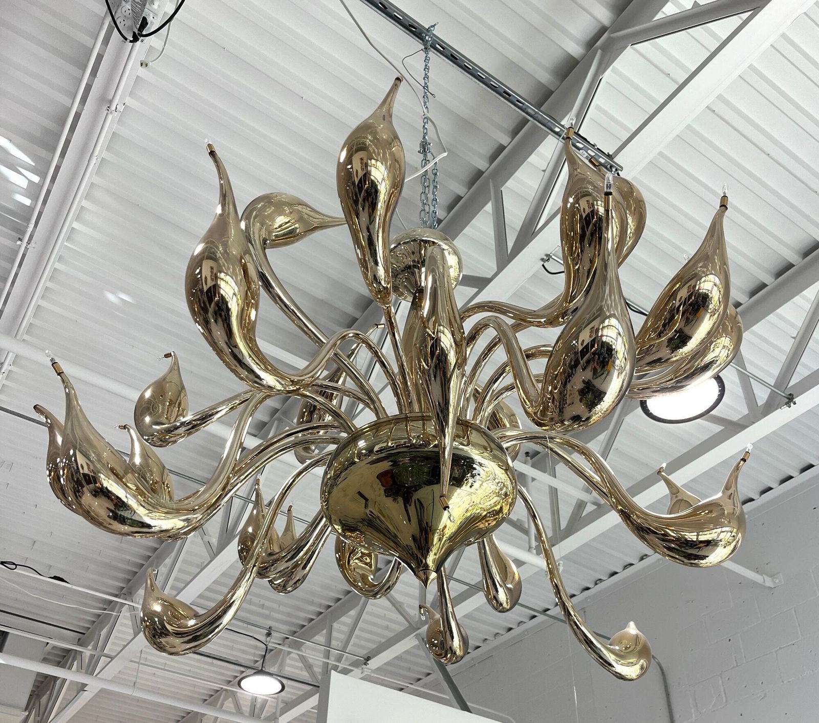 Lu Murano Glass Chandelier By Fornasier photo for sale