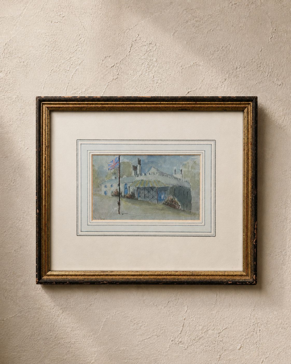 Watercolour Of Woolbrook Glen, Sidmouth. Dated ’45 . English Coastal Scene photo furniture