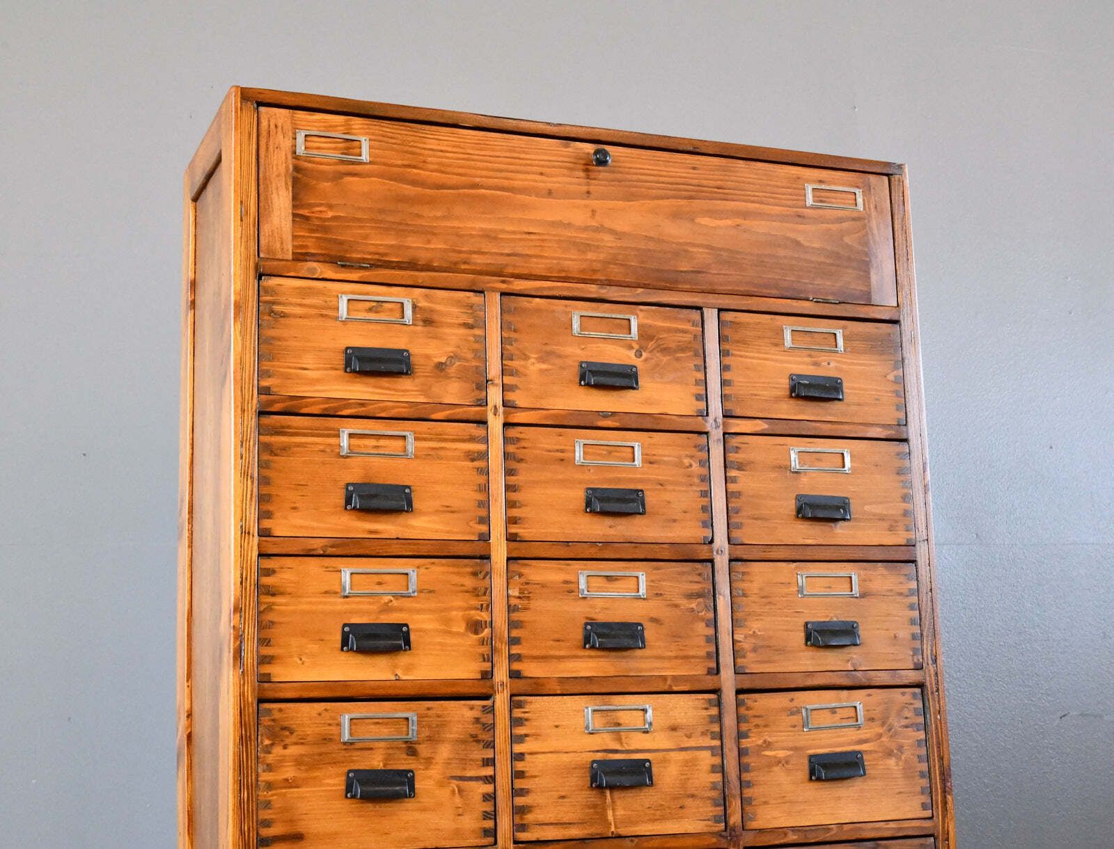 Bank Of Pine Workshop Drawers Circa 1940s photo 1695.0