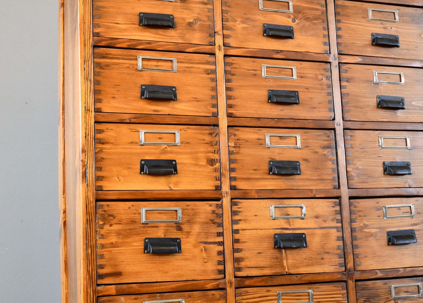 Bank Of Pine Workshop Drawers Circa 1940s photo buy