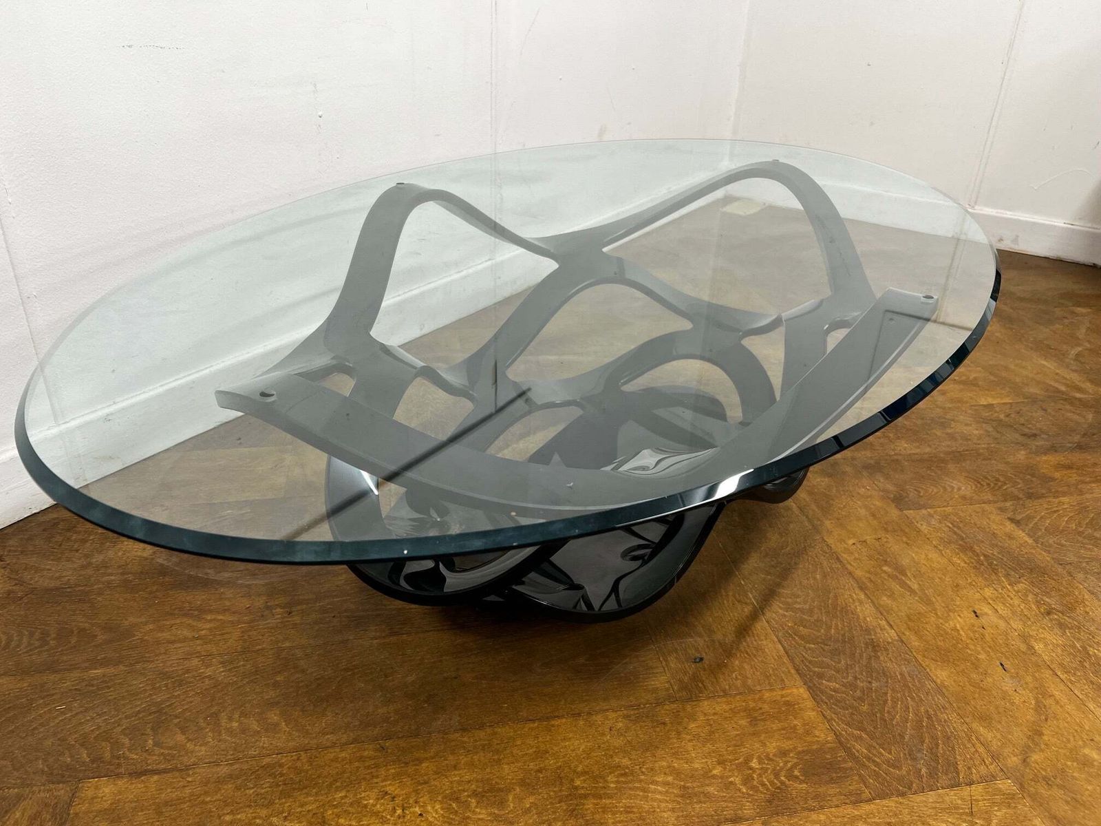 Reflex Angelo Neolitico 40 Vetro Murano Glass Elliptical Coffee Table photo 1400.0