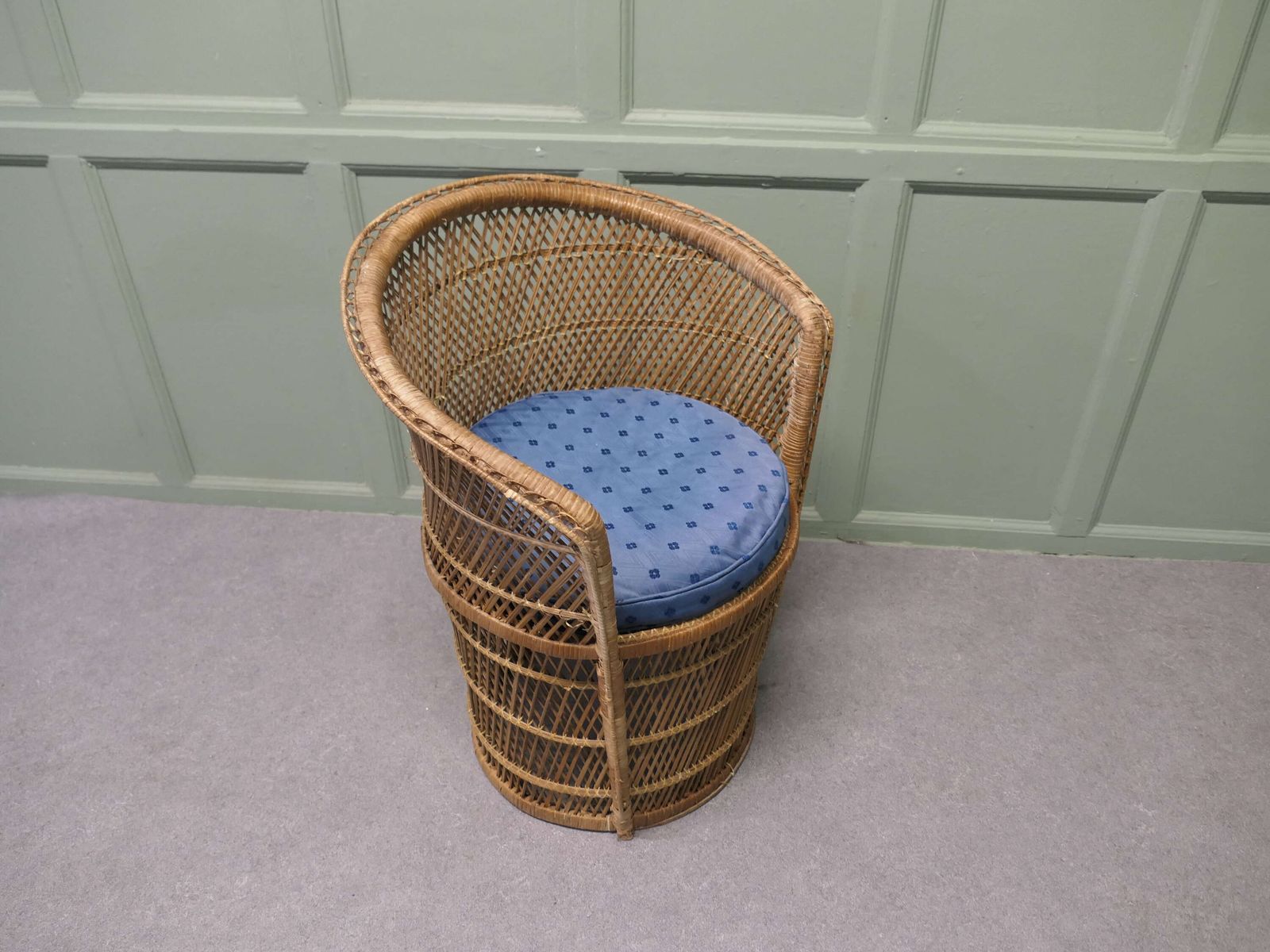 A French Tiki Style 1960s Woven Bamboo Tub Chair This Is A Delightful Piece Of Retro Chic photo vinterior