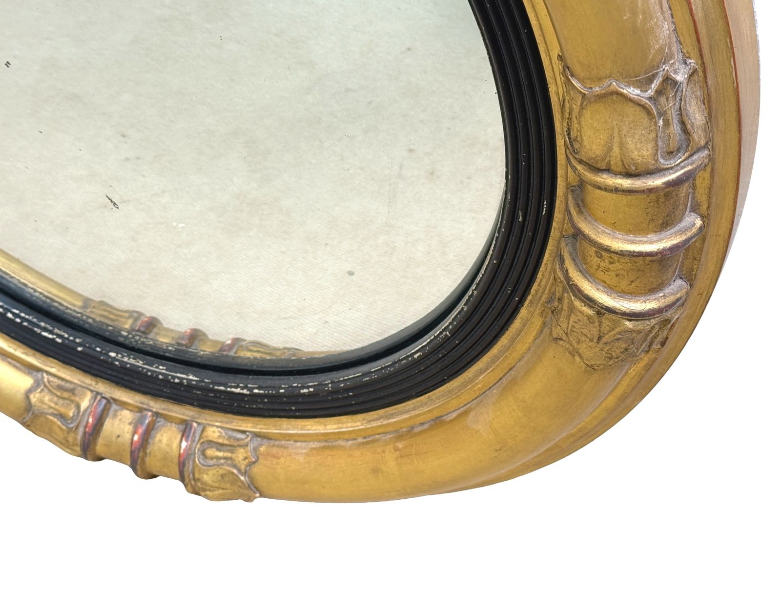 Miroir convexe circulaire en bois doré et gesso, William IV, milieu du XIXe siècle (anglais, vers 1840) photo 2350.0