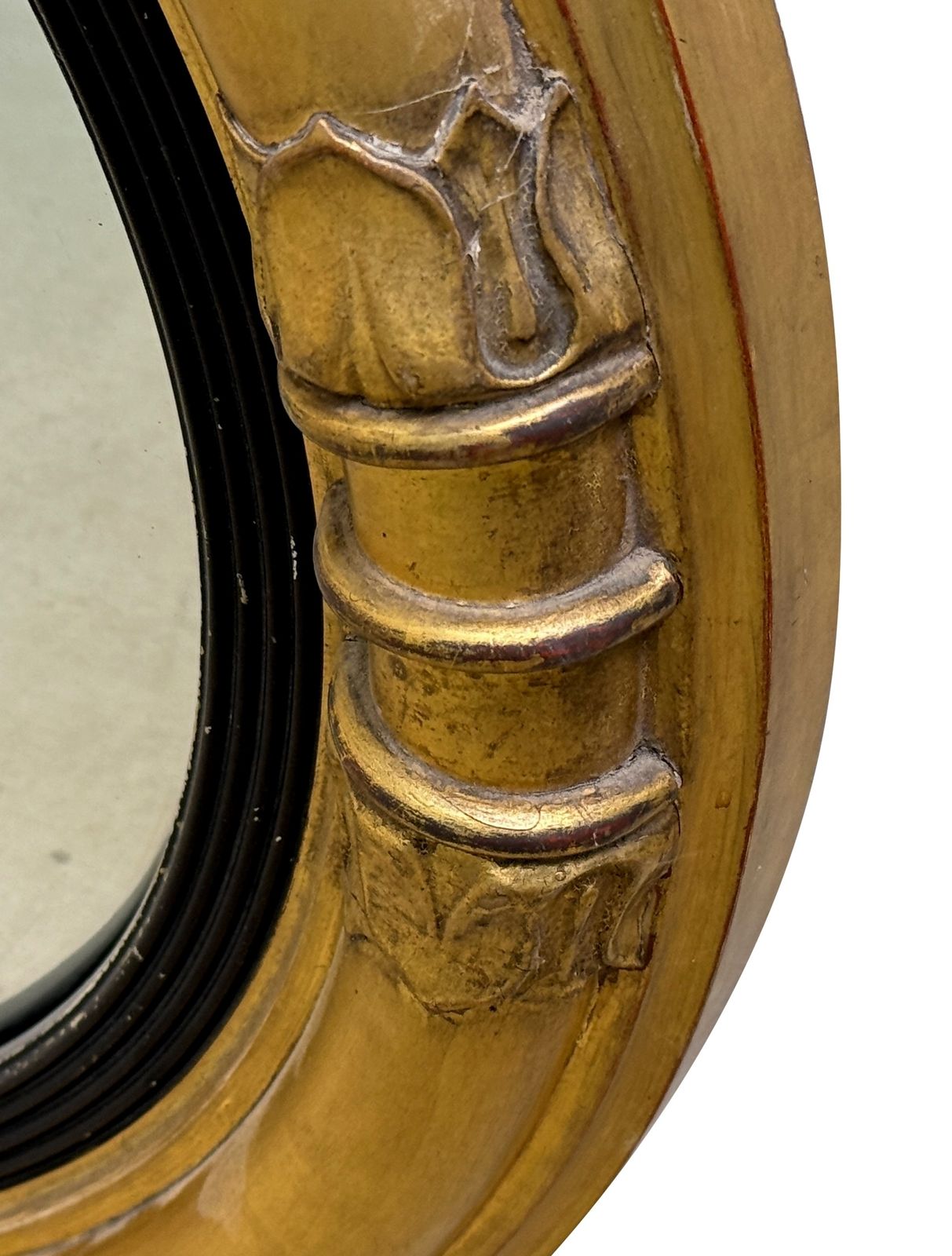 Miroir convexe circulaire en bois doré et gesso, William IV, milieu du XIXe siècle (anglais, vers 1840) photo vinterior