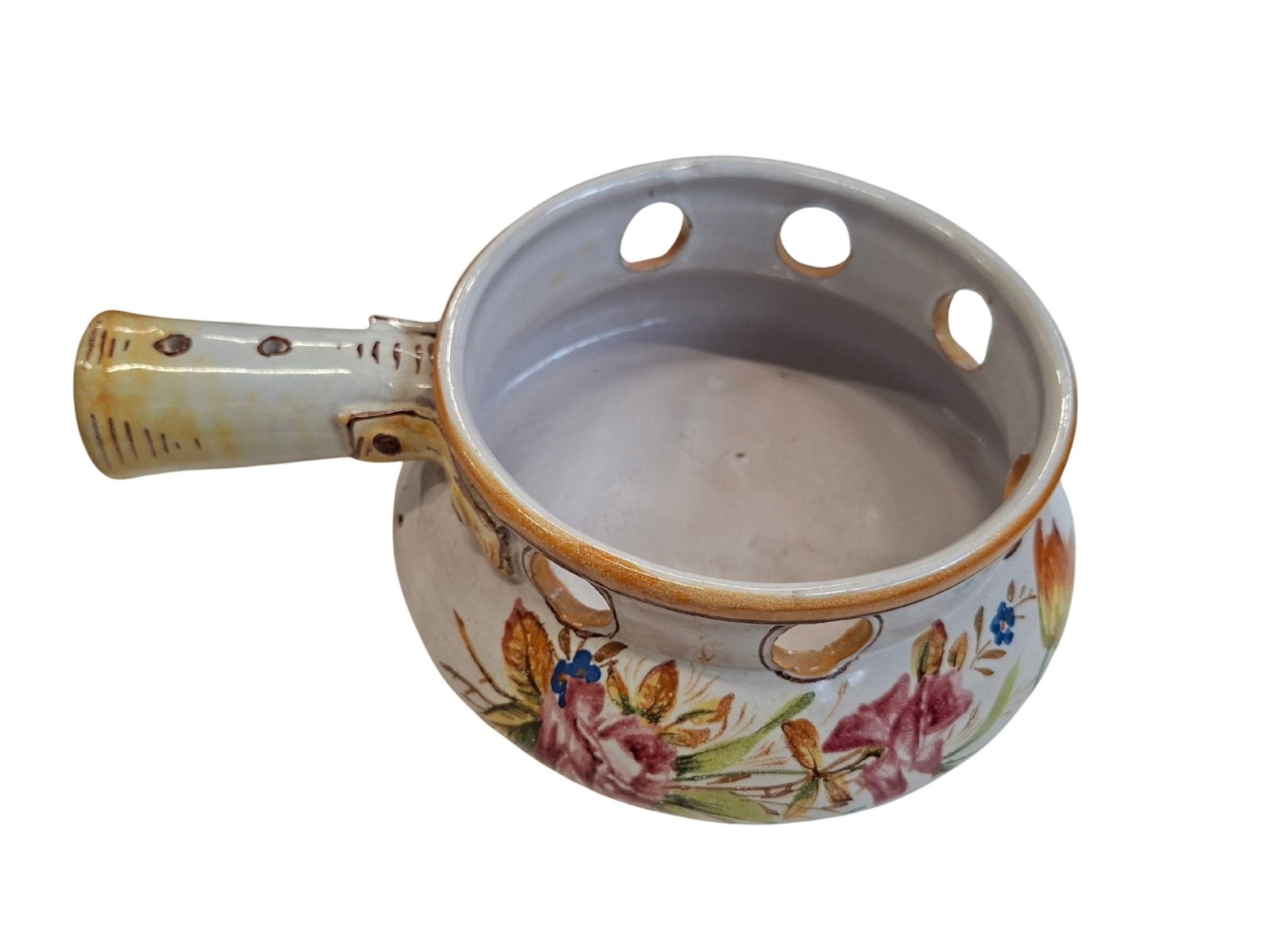 Scaldino In Ceramica Dipinto A Mano – Stile Deruta – Vintage Da Collezione photo Home Decor