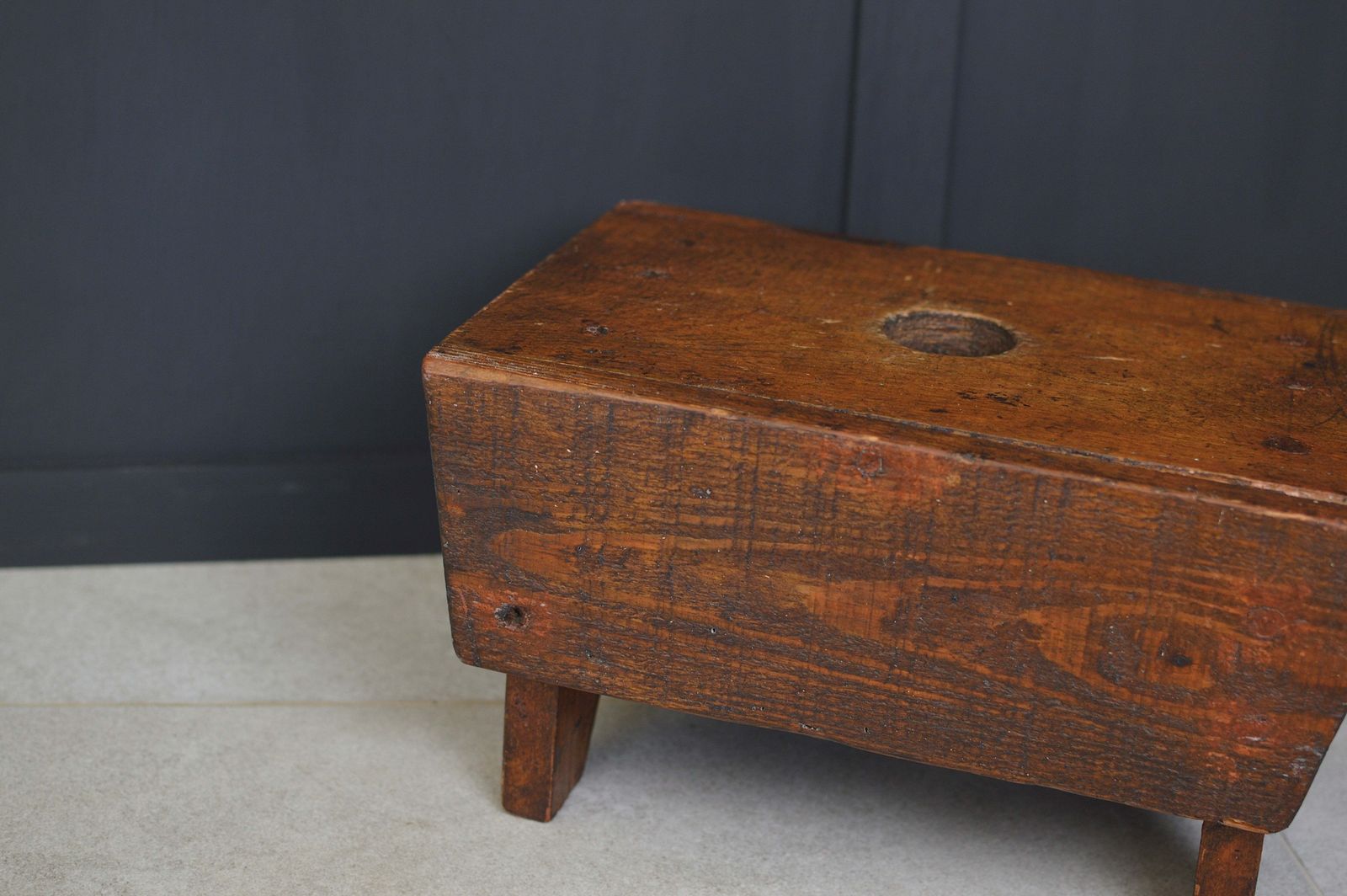 Furniture 19th Century Scottish Vernacular “Creepie” Stool photo