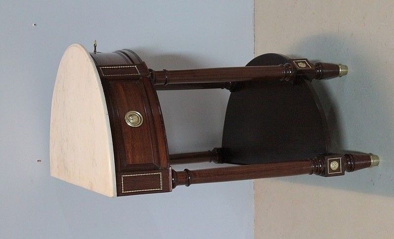 Louis XVI Half Moon Console In Mahogany 18th photo Furniture