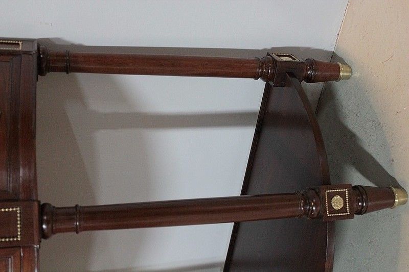 Louis XVI Half Moon Console In Mahogany 18th photo buy