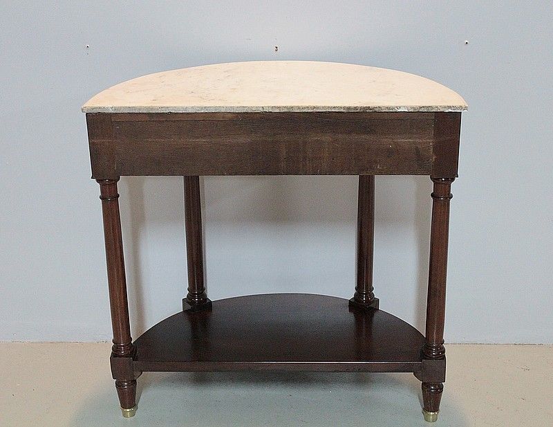 photo for sale Louis XVI Half Moon Console In Mahogany 18th