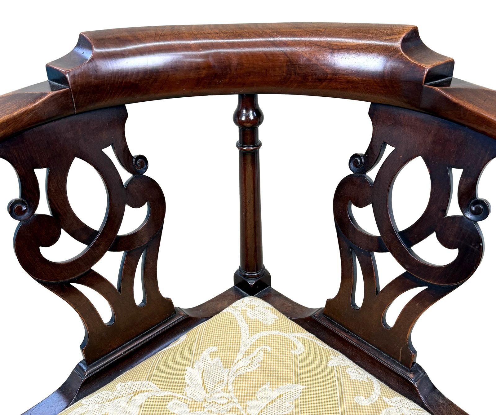 Georgian 18th Century Walnut Corner Armchair (England, Circa 1750) photo for sale