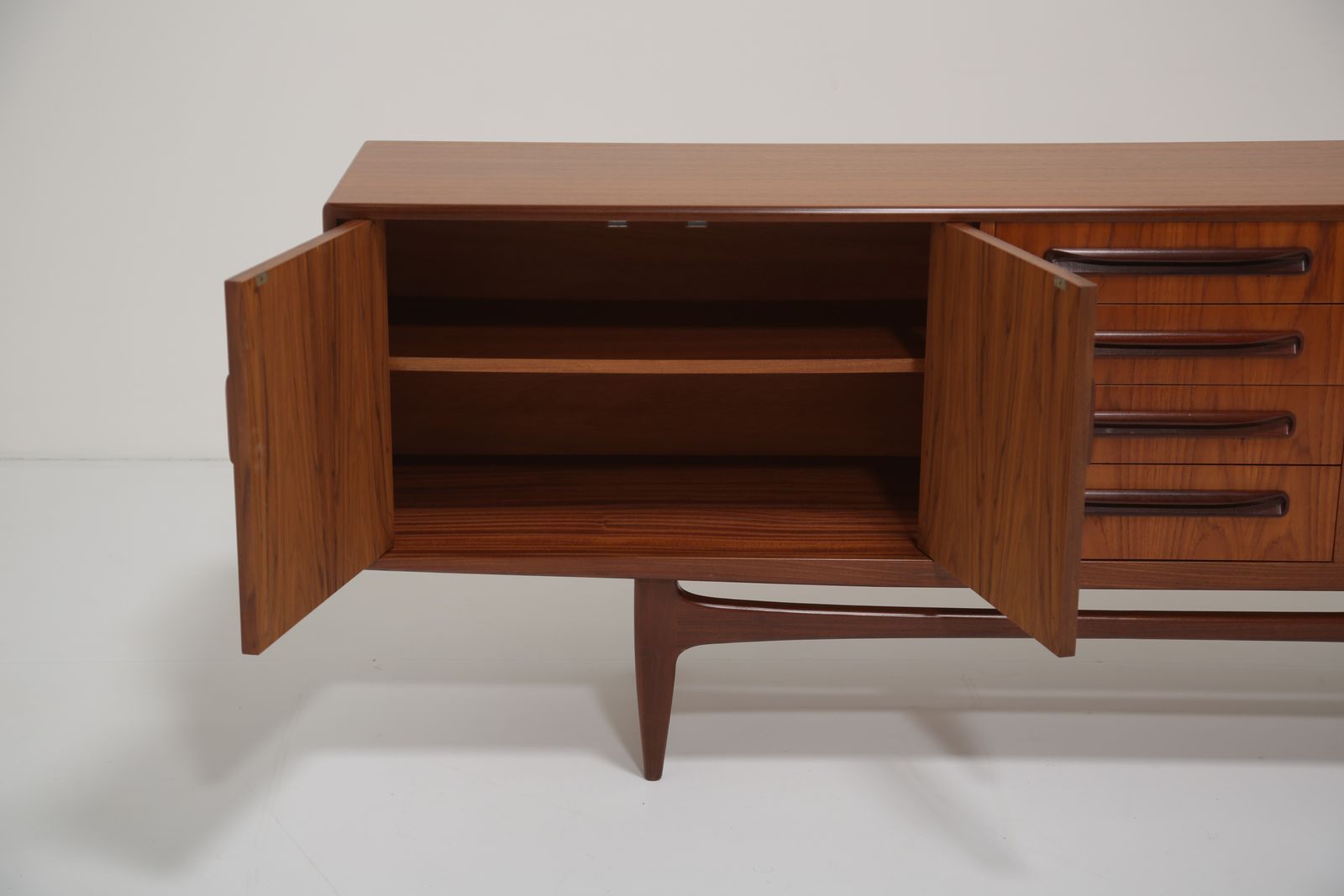 G Plan Long Teak Sideboard Model ‘Fresco’ By Victor Bramwell Wilkins, 1960s photo Furniture