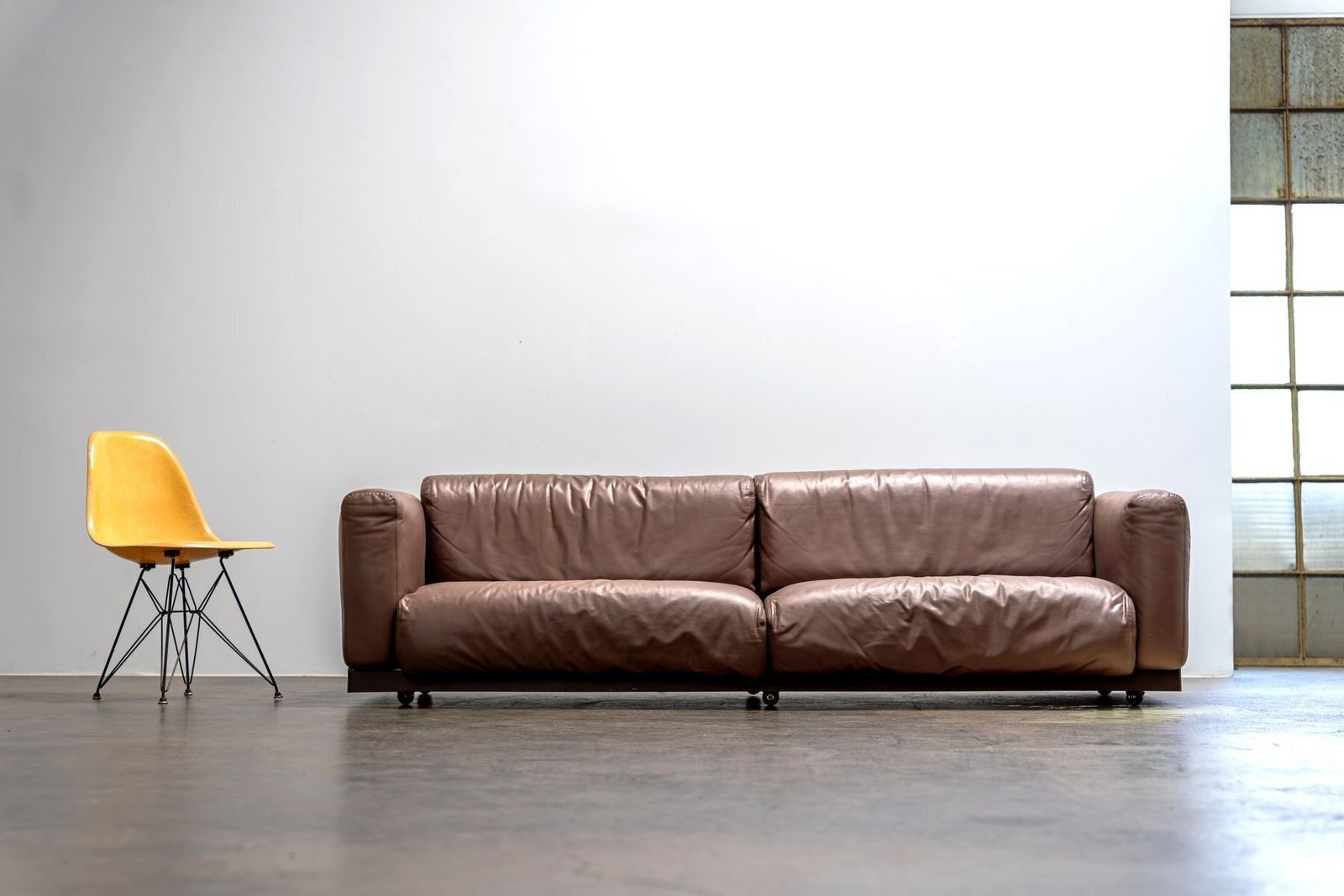 Vintage Leather Sofa By Cini Boeri For Knoll International, 1960s photo Furniture