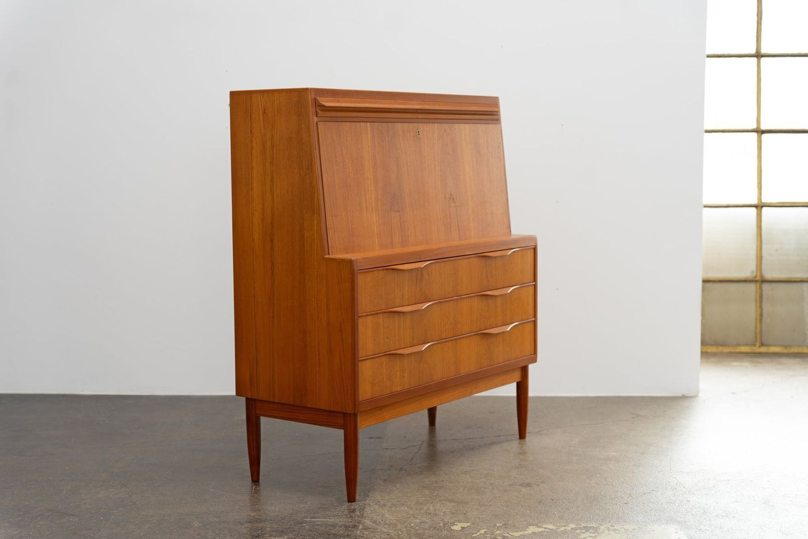 Danish Teak Sekretär By Erling Torvits For Klim Møbelfabrik, 1960s photo buy