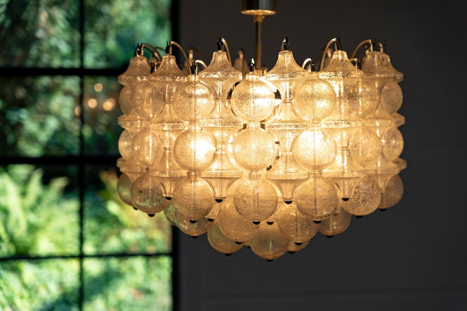 Hollywood Regency Murano Glass Tulip Chandelier, 1960s photo vintage