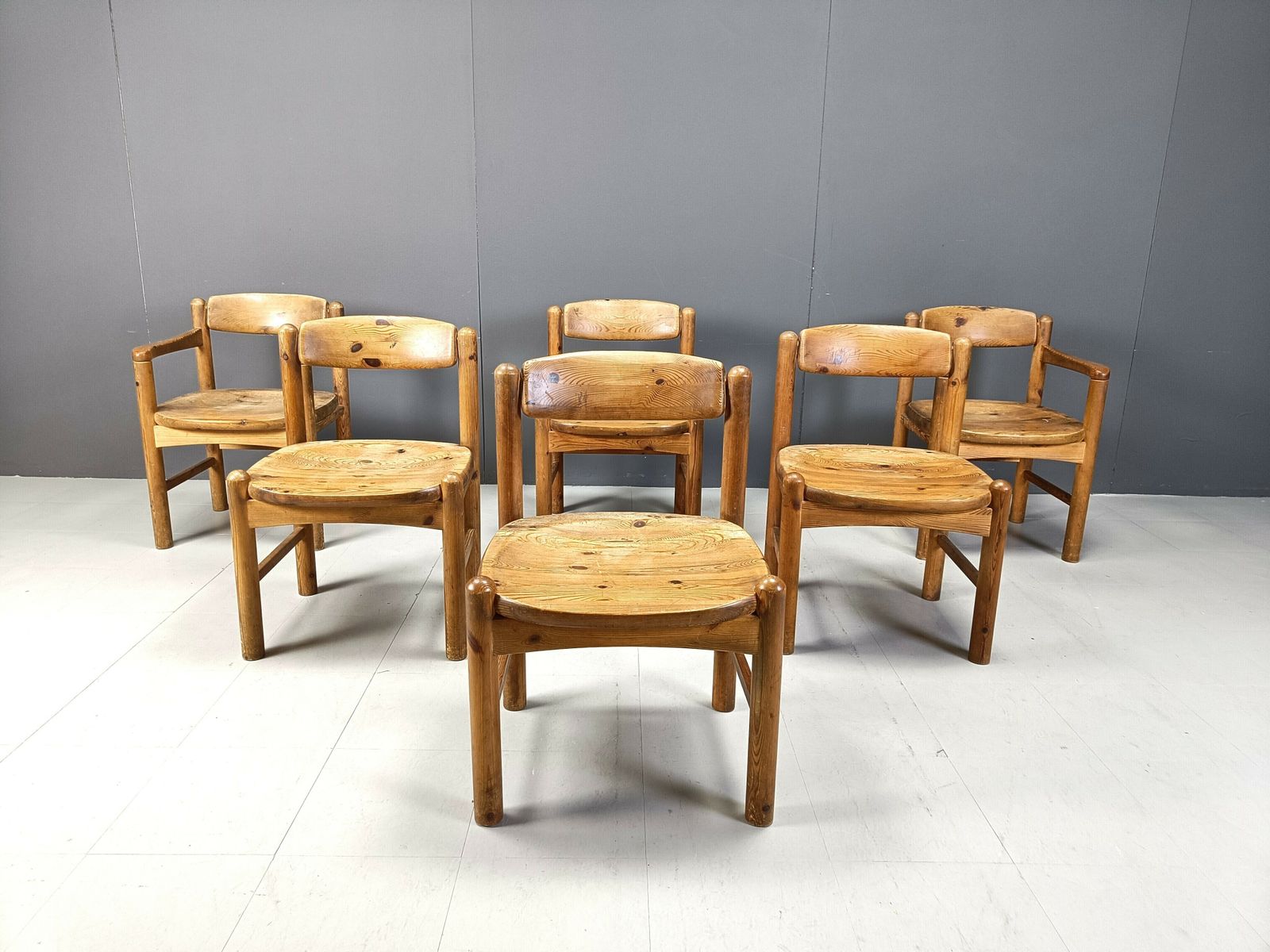 Rainer Daumiller Pine Wood Dining Chairs For Hirtshals Savvaerk   Set Of 6   1970s photo Furniture