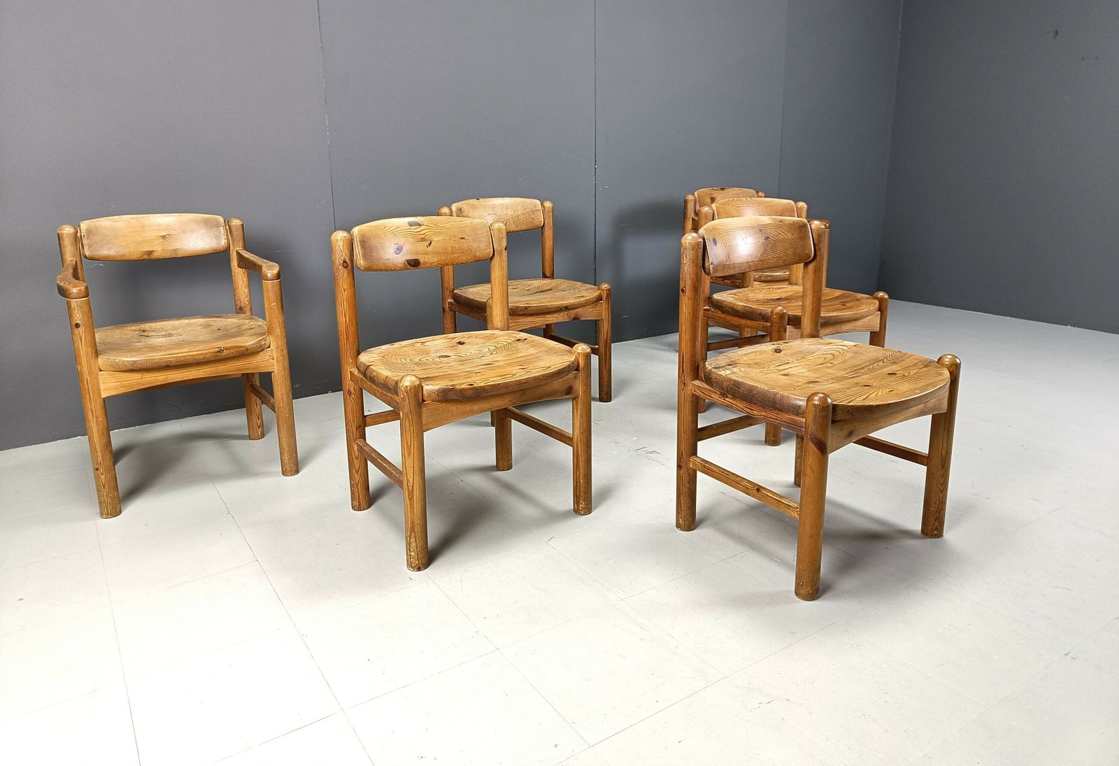 Rainer Daumiller Pine Wood Dining Chairs For Hirtshals Savvaerk   Set Of 6   1970s photo 1500.0