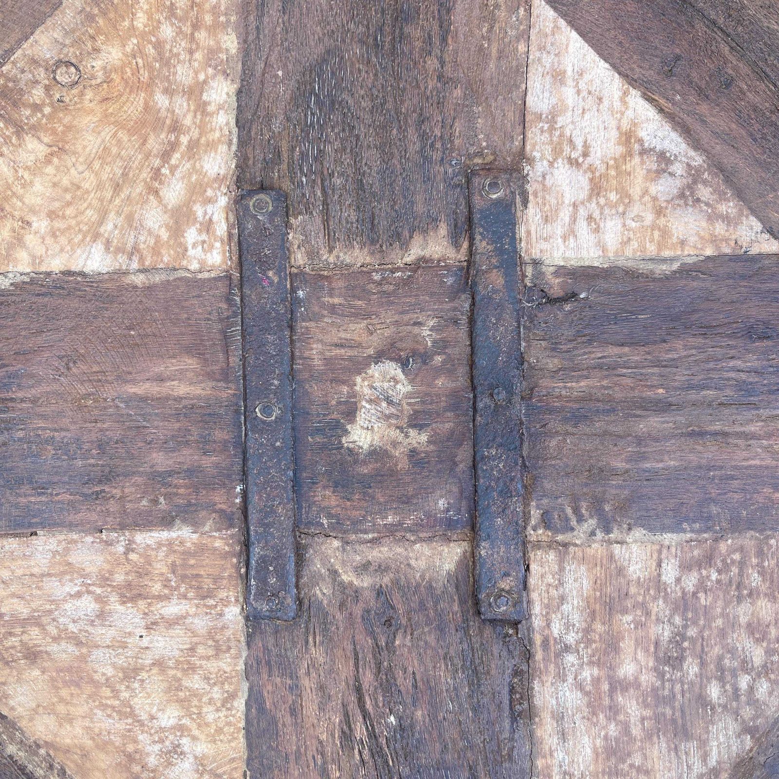 Antique Indian Chakki Grinder Table , Hand Carved Floral Wooden Low Table , Heritage Rustic Decor photo vinterior
