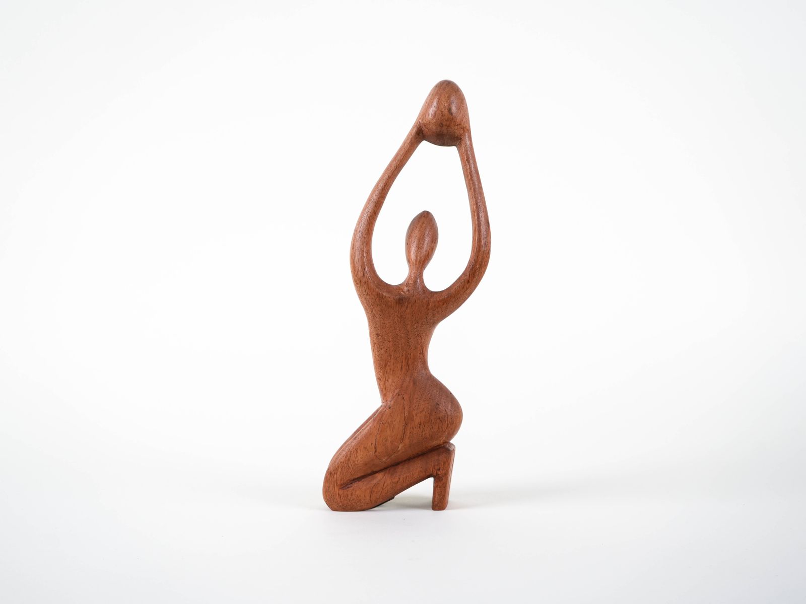 Teak Sculpture Woman, Danish Design, 1970s, Made In Denmark photo vintage