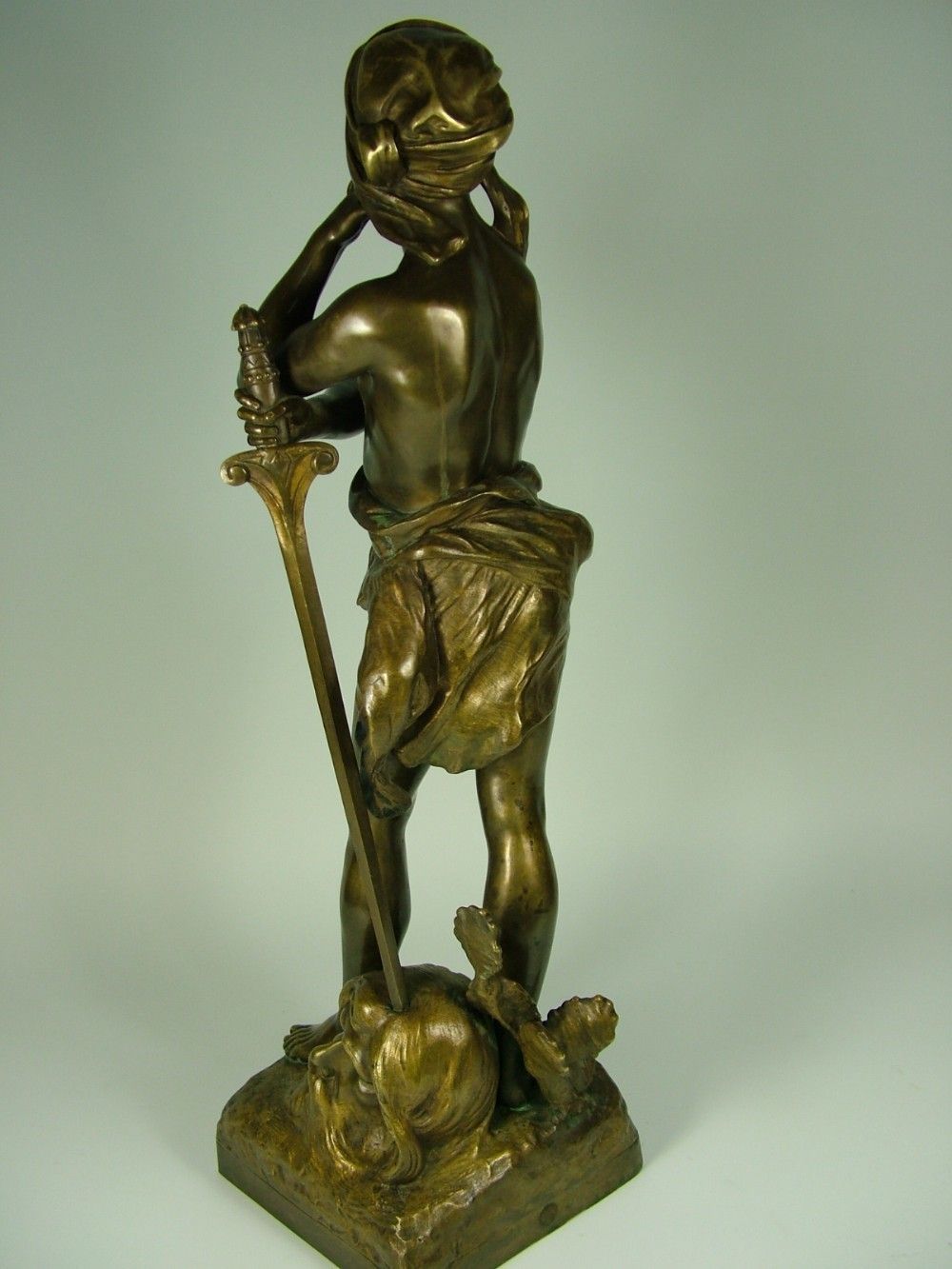 Henri Ple, French Art Nouveau Bronze Study Of David And Goliath C1890 photo 3330.0