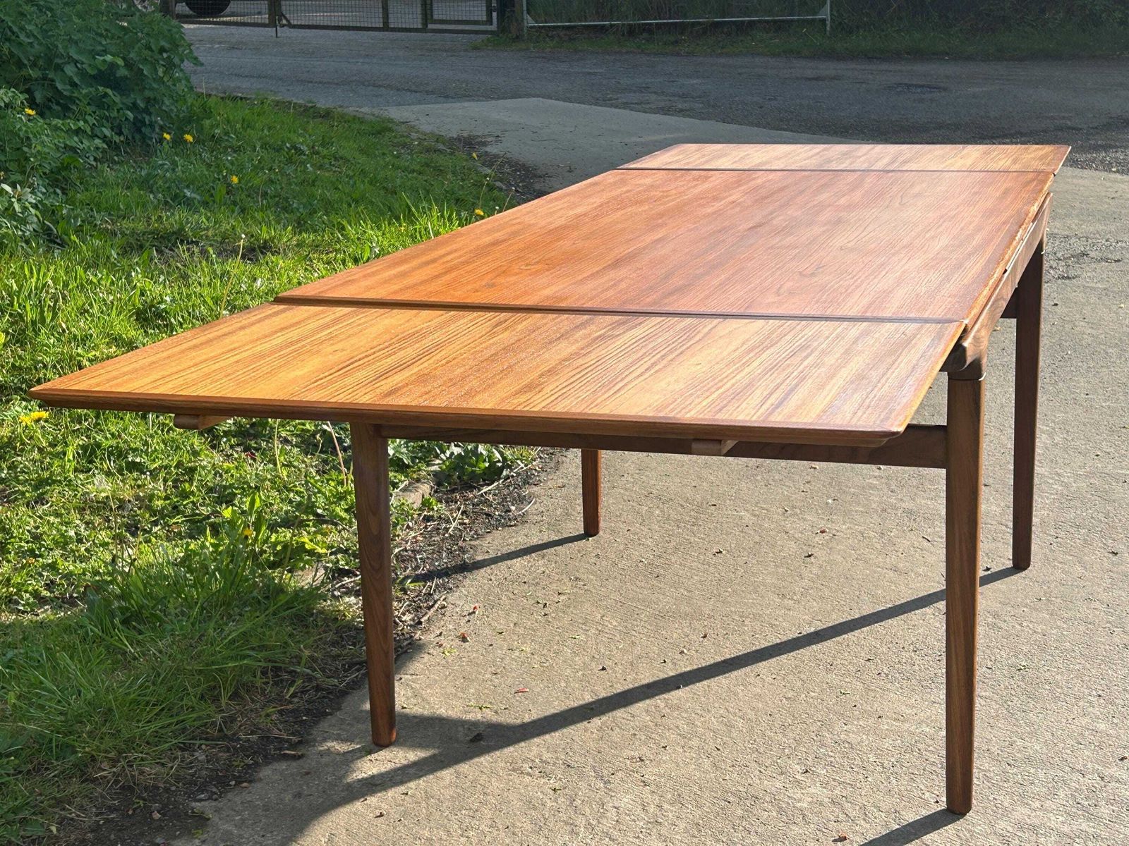 Furniture Sensational Mid Century Danish Teak Extending Dining Table Johannes Andersen Uldum Mobelfabrik 60's photo