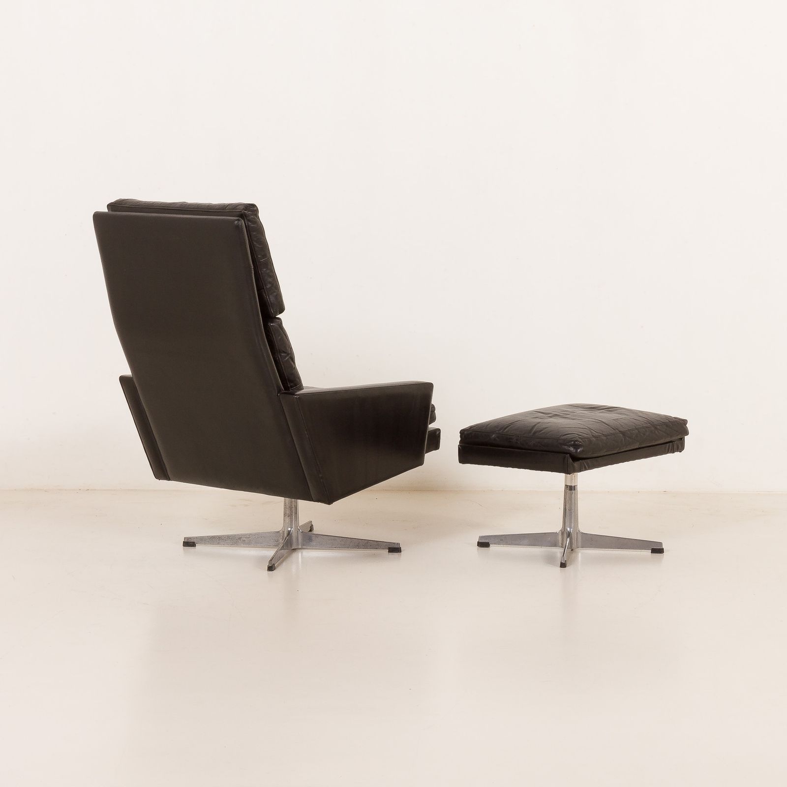 Danish Vintage Lounge Chair With Footstool, 1970s photo 1237.0