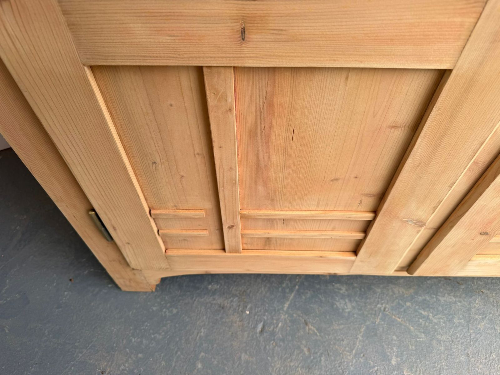 A Top Quality Pine Art Nouveau Cupboard To Paint / Wax photo vintage